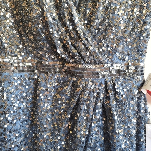 Mac Duggal Blue Sequin Gown - Picture 8 of 13